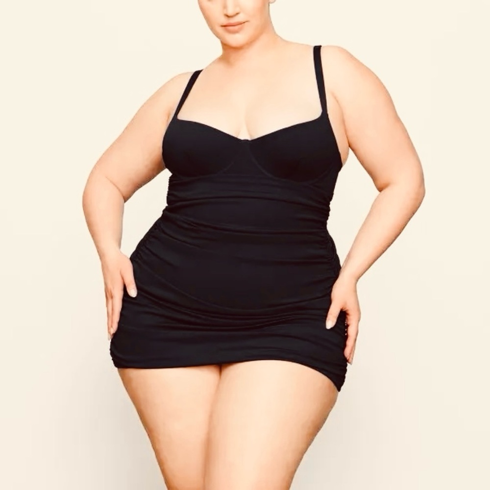 SKIMS Black One-Piece Swim Dress